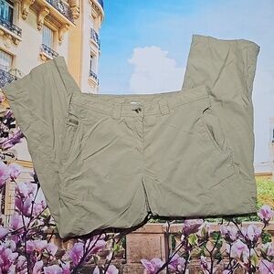 Exofficio High Waist Convertible Cargo Hiking‎ Trail Nature Khaki Pants Size 14